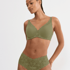 Triumph Amourette maxi trusse, grøn - 10210675 - 7855 - Olive Gold
