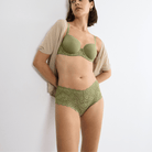 Triumph Amourette maxi trusse, grøn - 10210675 - 7855 - Olive Gold