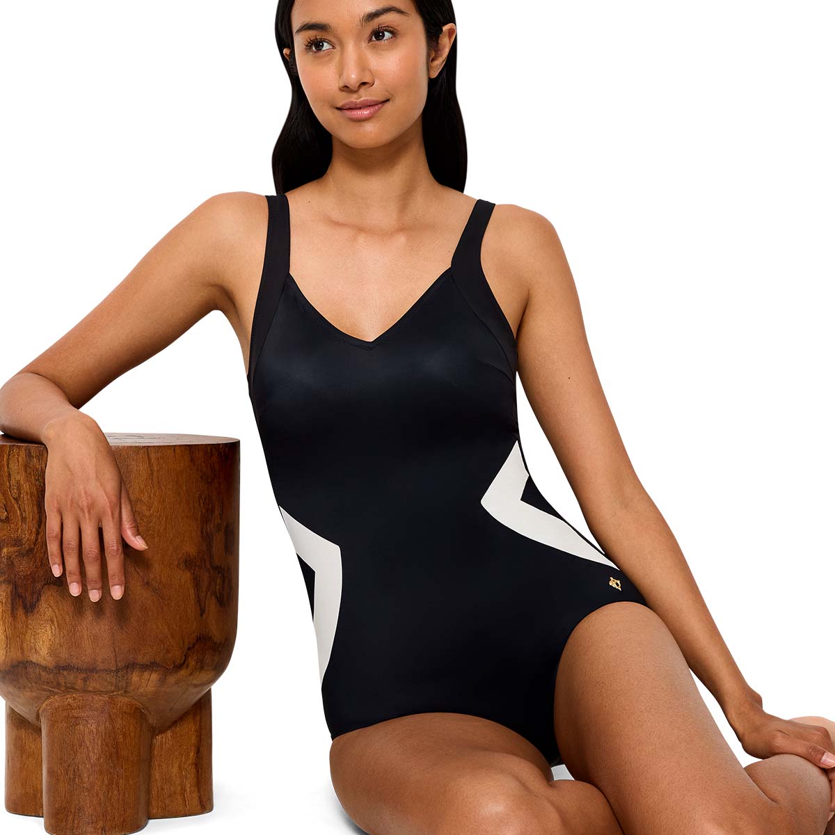 Triumph Summer Allure badedragt uden bøjle, sort - 10214522 - M016 - White - Dark Combination