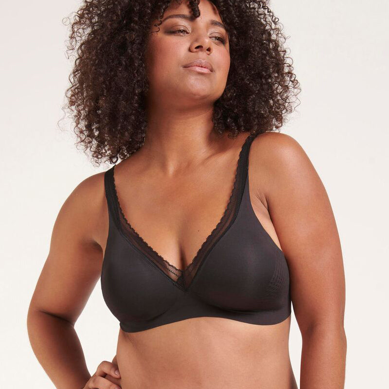 Sloggi Body Adapt Twist BH uden bøjle, sort - 10214614 - 0004 - Black