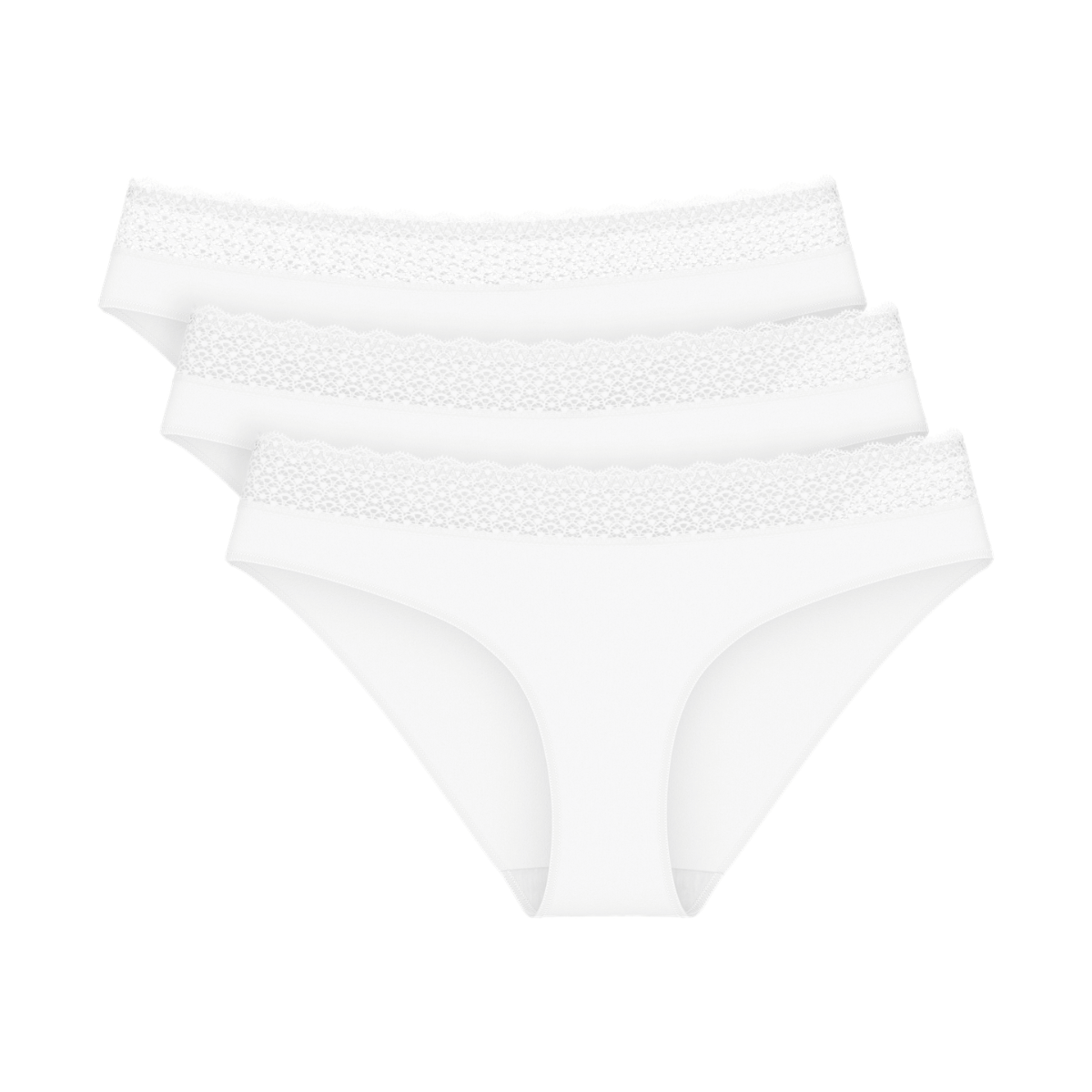 Triumph Feel Of Modal 3-pak tai trusse, hvid - 10214907 - 0003 - White