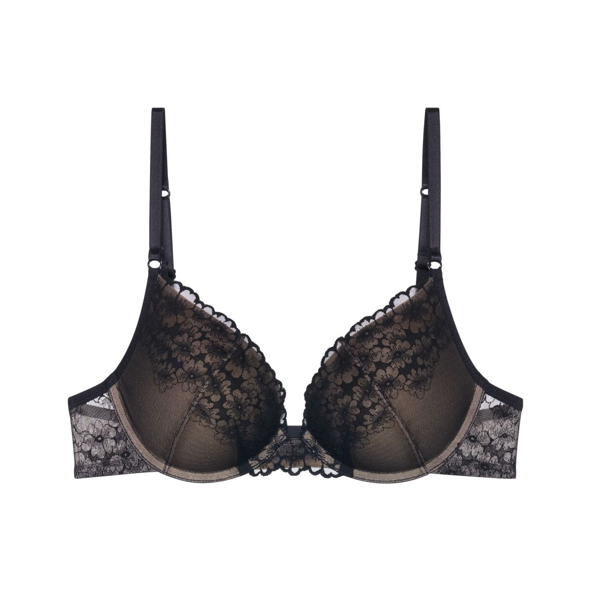 Triumph Bright Spotlight WHU push-up BH, sort - 10217444 - 0004 - Black