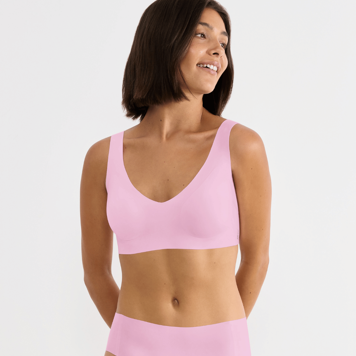 Sloggi Zero Feel 2.0 bralette BH, lyserød - 10217728 - 1588 - Floral Pink