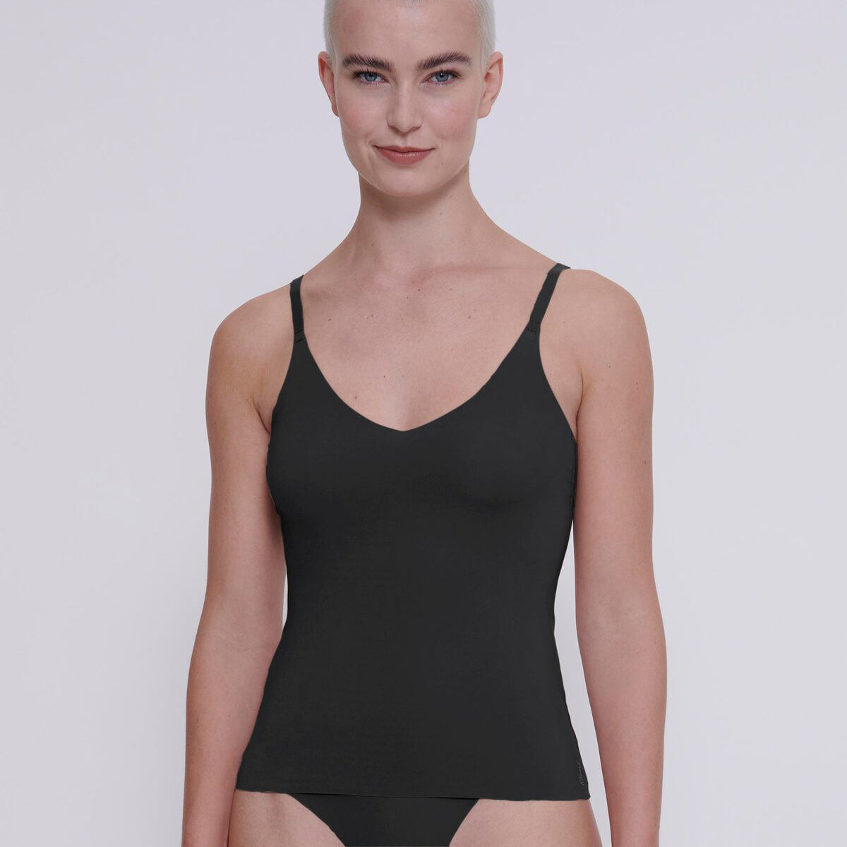 Sloggi Zero Feel 2.0 spaghetti top, sort - 10217755 - 0004 - Black