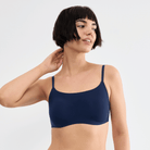 Sloggi Zero Feel 2.0 Ultra BH uden bøjle, blå - 10217766 - 2114 - Navy Blue