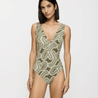 Triumph Flex Smart Summer badedragt uden bøjle, multi - 10217813 - M009 - Green - Light Combination