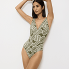 Triumph Flex Smart Summer badedragt uden bøjle, multi - 10217813 - M009 - Green - Light Combination