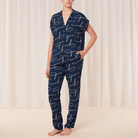 Triumph Boyfriend pyjamas, blå - 10218282 - M008 - Blue