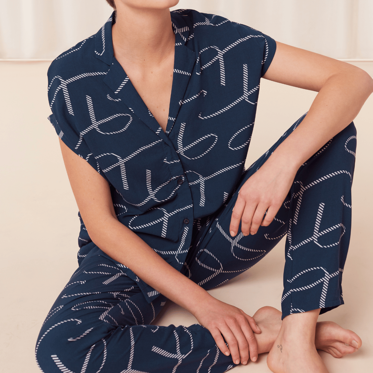 Triumph Boyfriend pyjamas, blå - 10218282 - M008 - Blue