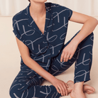 Triumph Boyfriend pyjamas, blå - 10218282 - M008 - Blue