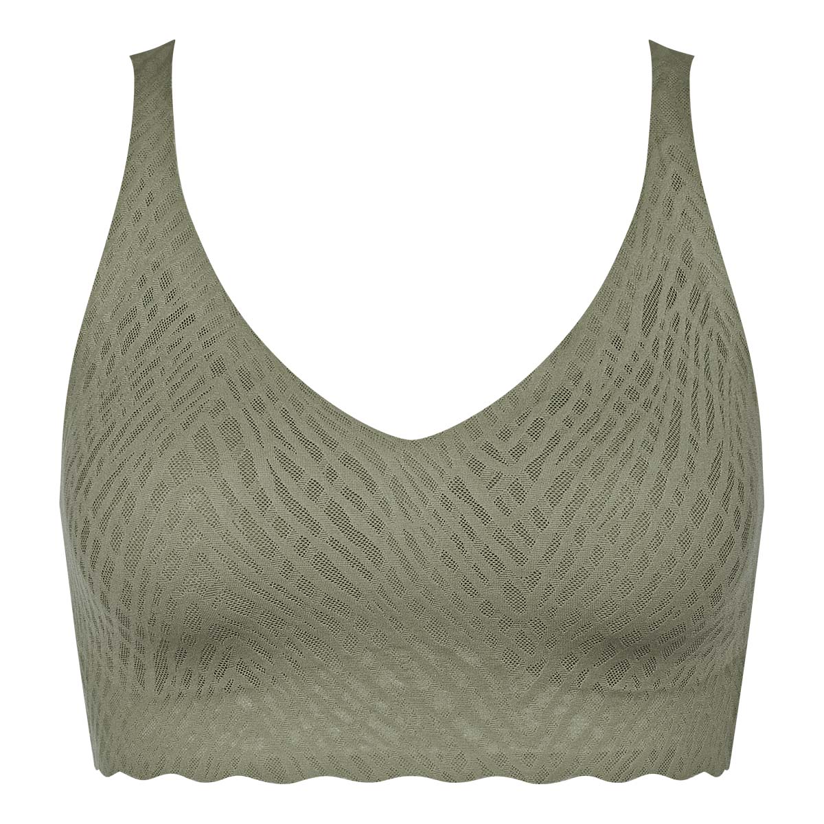 Sloggi Zero Feel Bliss bralette BH, grøn - 10219598 - 00IQ - Moss Green Old