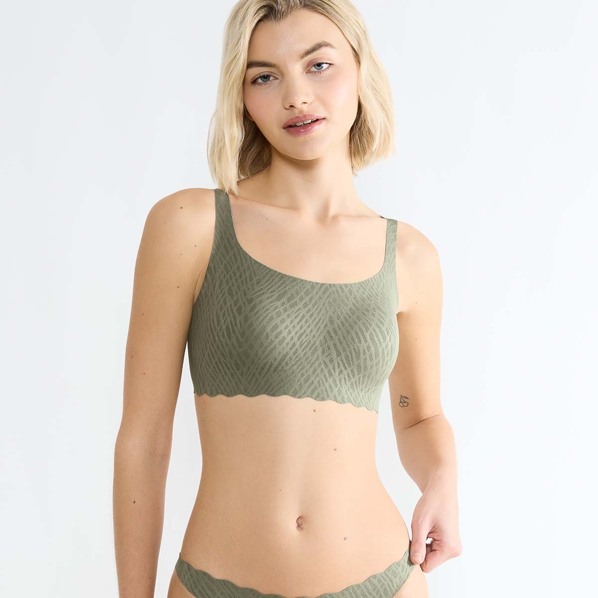 Sloggi Zero Feel Bliss BH top, grøn - 10219678 - 00IQ - Moss Green Old