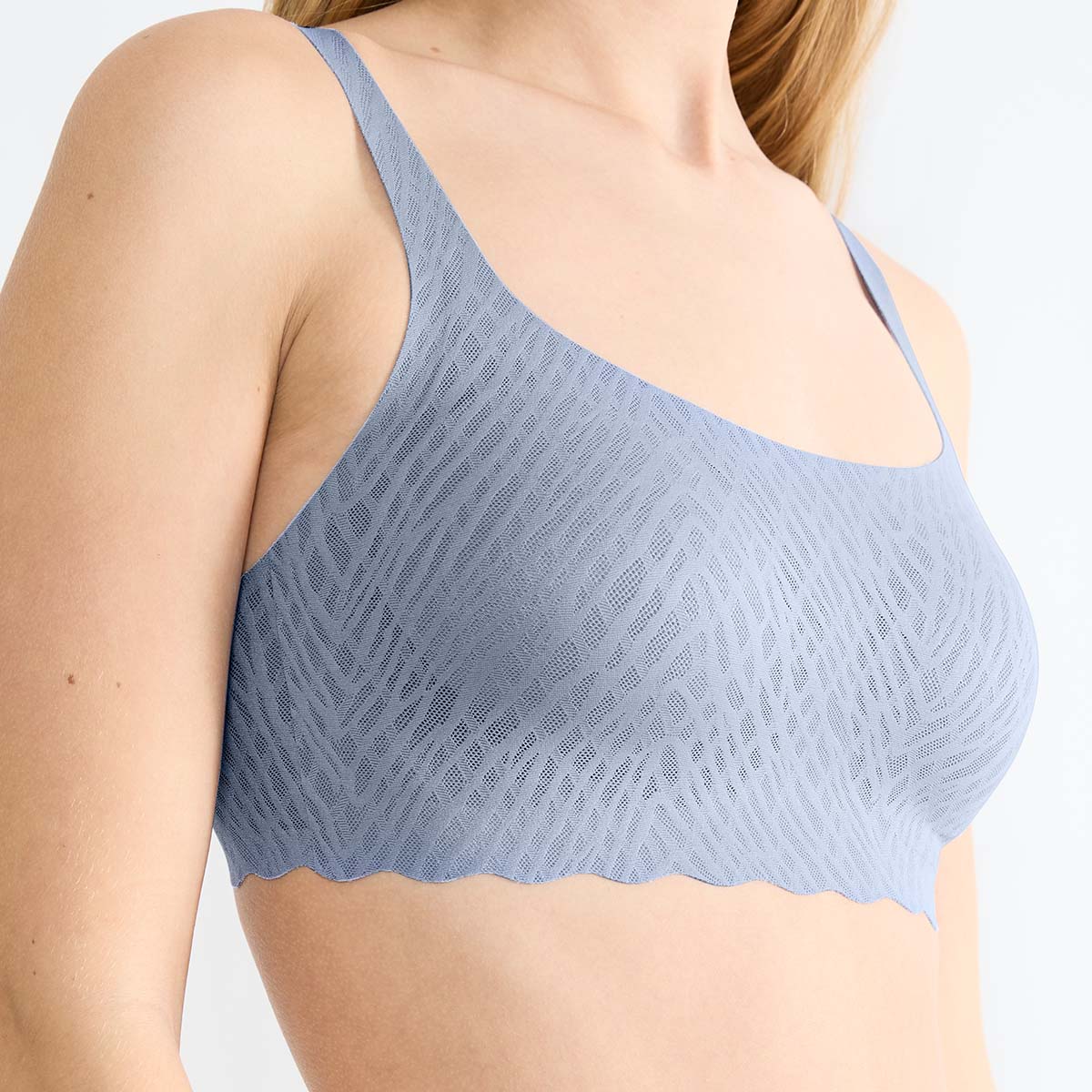 Sloggi Zero Feel Bliss BH top, blå - 10219678 - 00PP - Bluish Gray