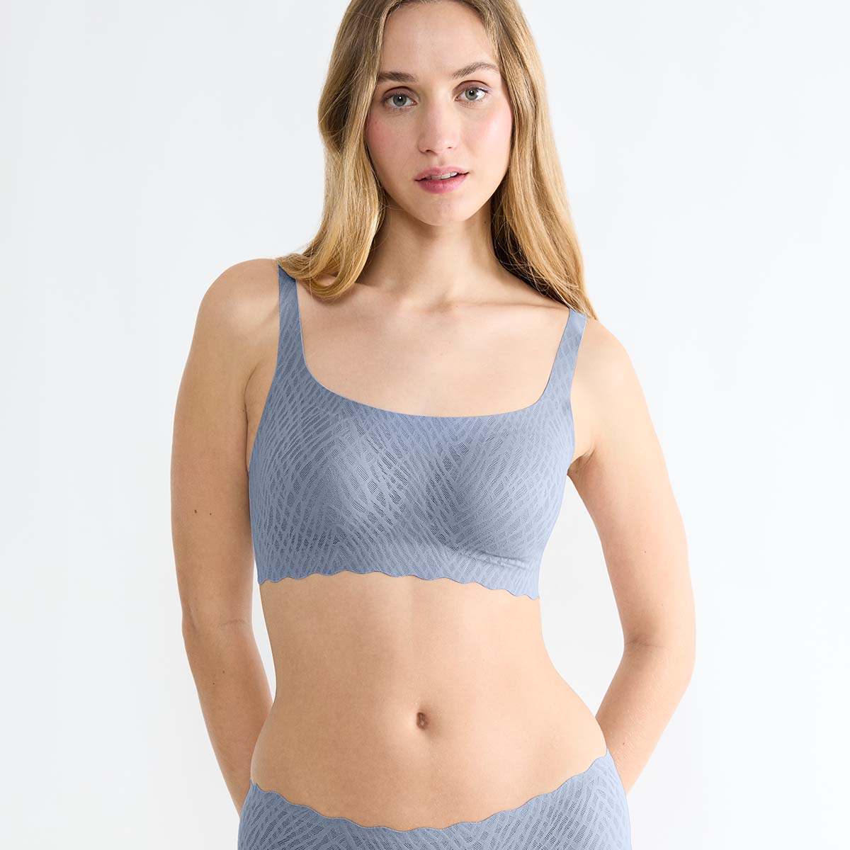 Sloggi Zero Feel Bliss BH top, blå - 10219678 - 00PP - Bluish Gray