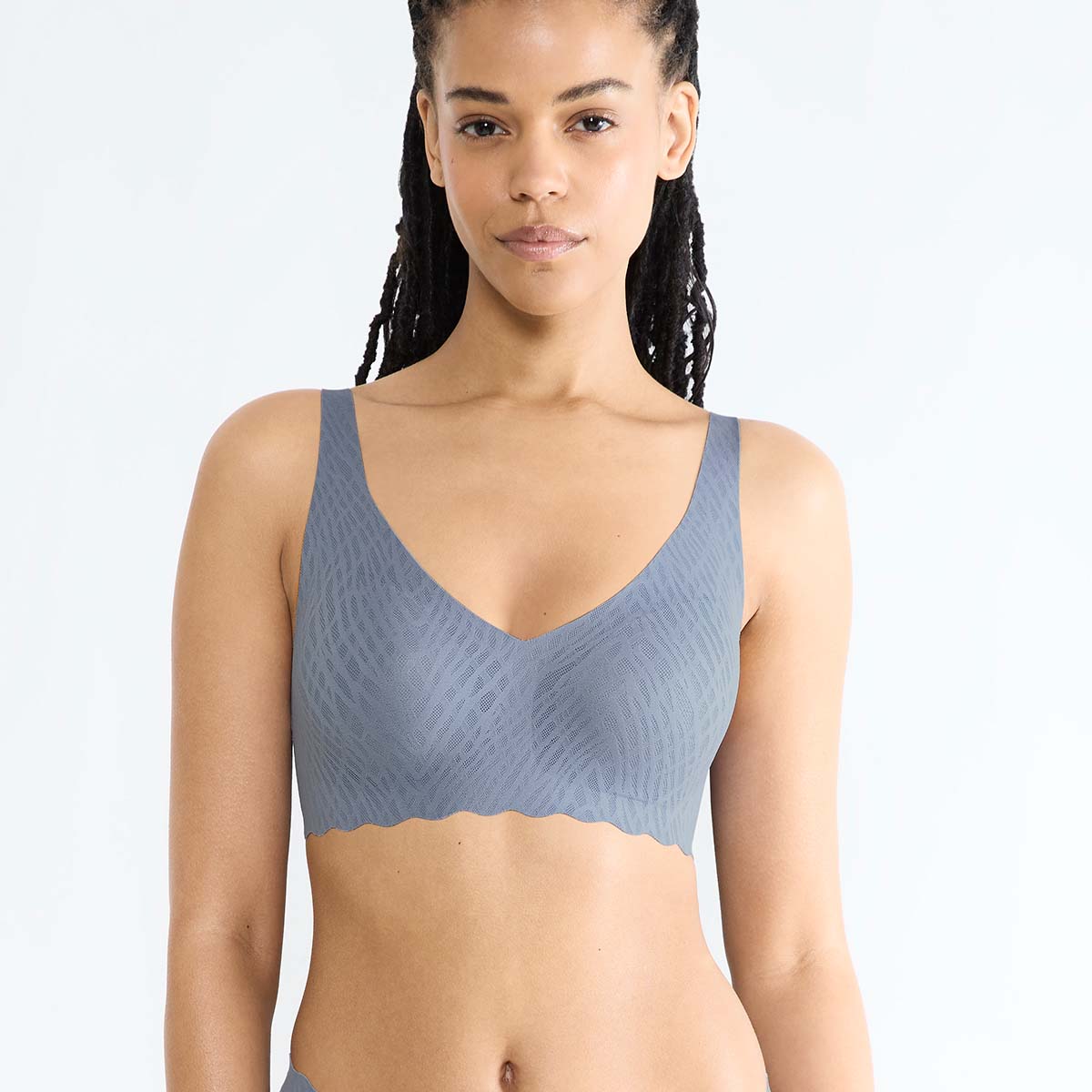 Sloggi Zero Feel Bliss bralette BH, blå - 10219688 - 00PP - Bluish Gray