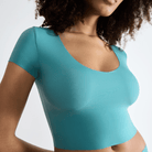 Sloggi Zero Feel 2.0 Crop top, turkis - 10219697 - 1597 - Quiet Turquoise