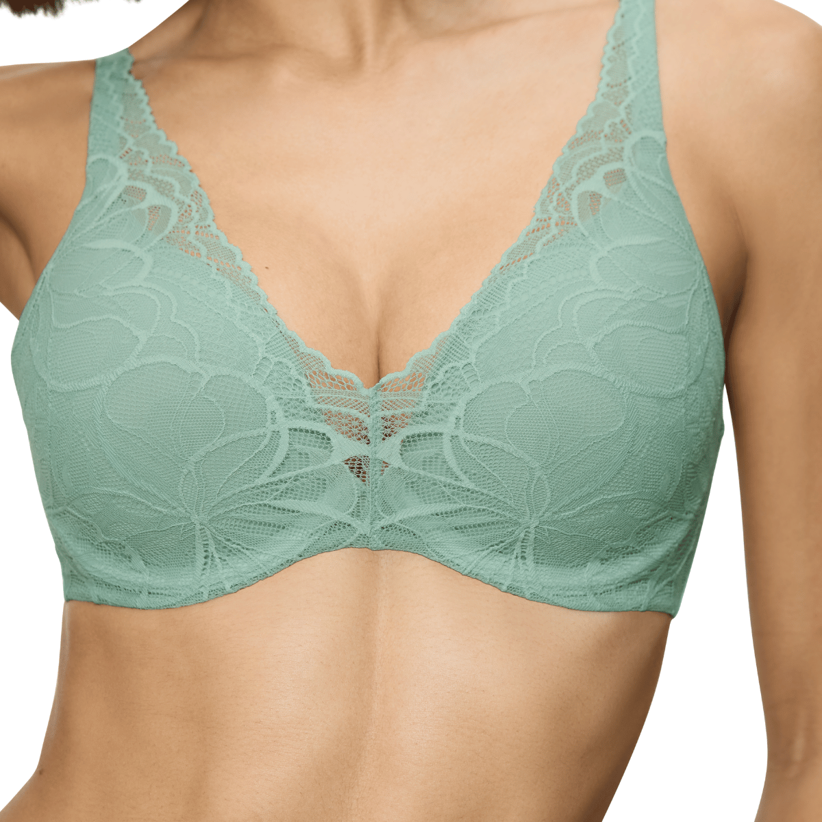 Triumph Body Make-Up Illusion Lace WP BH med bøjle, mintgrøn - 10219710 - 7329 - Misty Turquoise