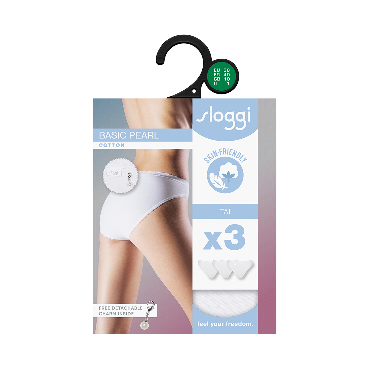 Sloggi Basic H Pearl 3-Pack tai trusse, hvid - 10221622 - 0003 - White