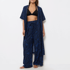 Triumph Beach MyWear Pareo bukser, blå - 10222189 - M008 - Blue - Dark Combination