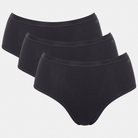 Sloggi Go Daily Cotton 3-Pack midi trusse, sort - 10222325 - 0004 - Black