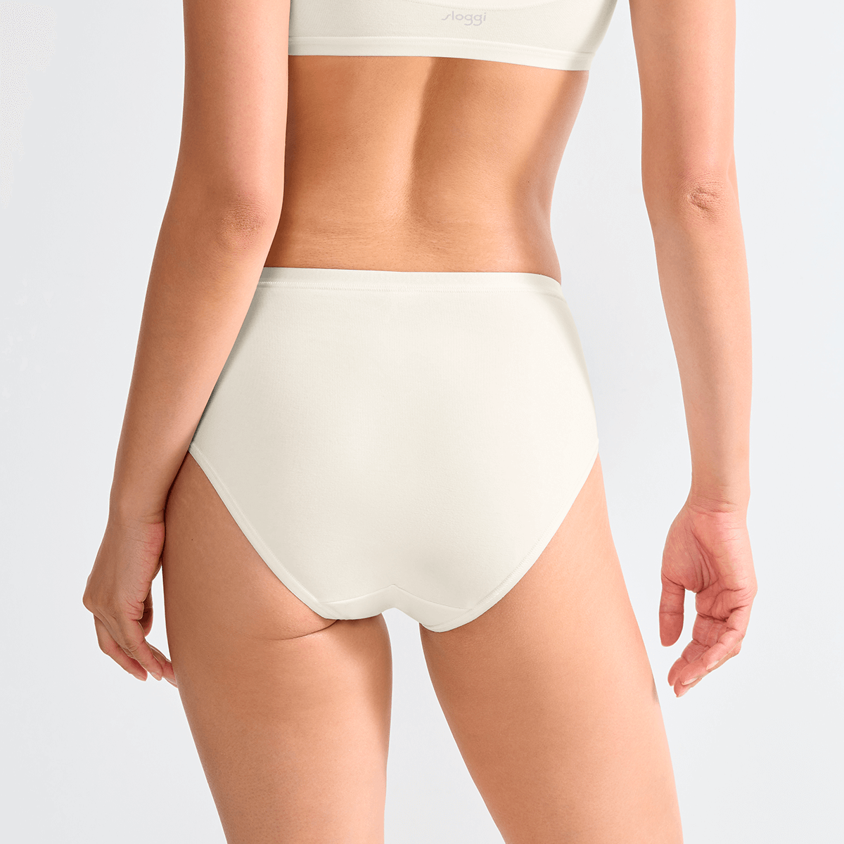Sloggi Go Daily Cotton 3-Pack midi trusse, hvid - 10222325 - 00GZ - Silk White