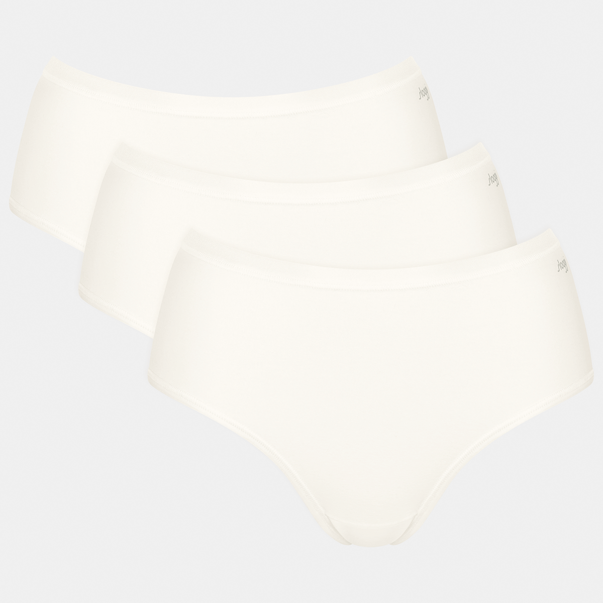 Sloggi Go Daily Cotton 3-Pack midi trusse, hvid - 10222325 - 00GZ - Silk White