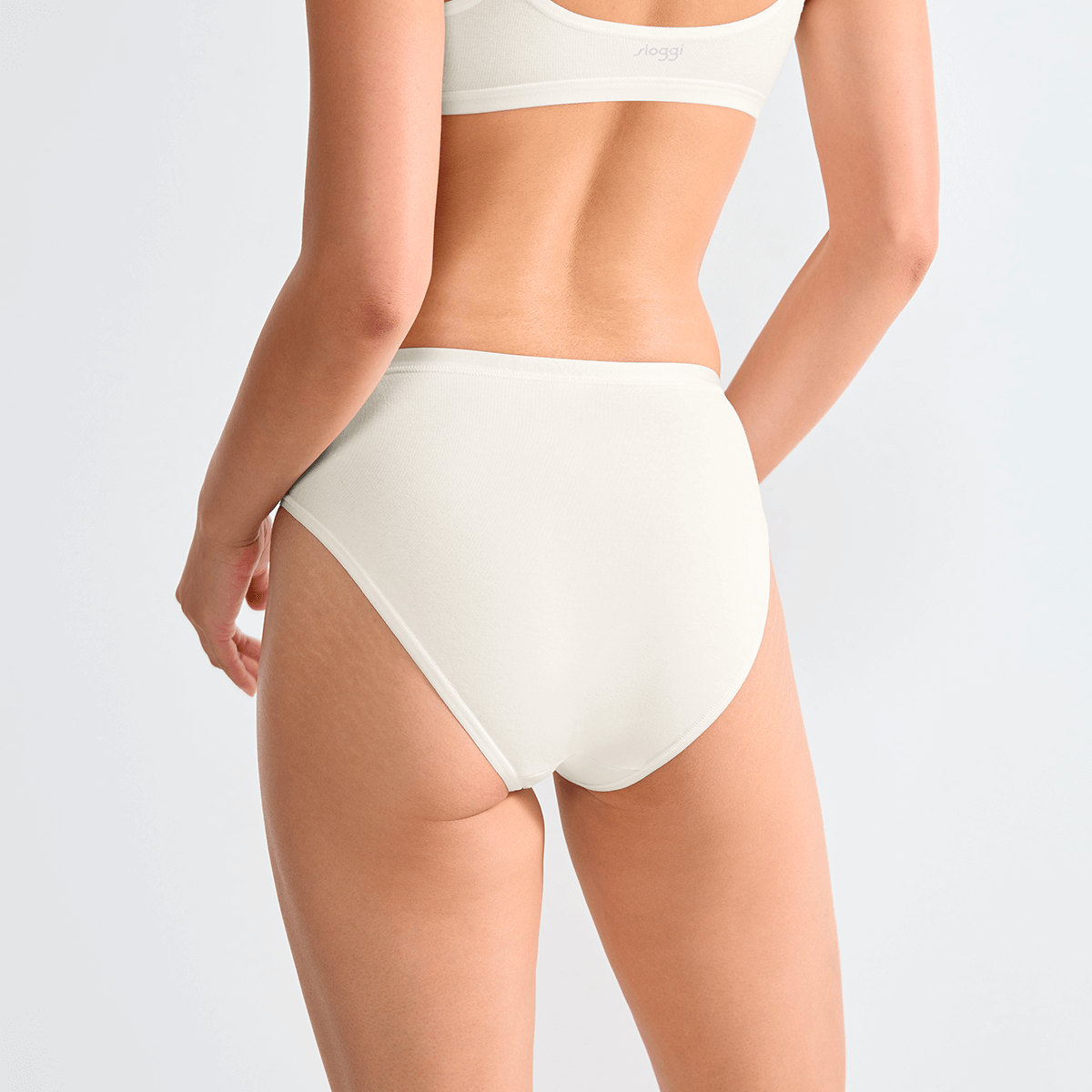 Sloggi Go Daily Cotton 3-Pack tai trusse, hvid - 10222331 - 00GZ - Silk White