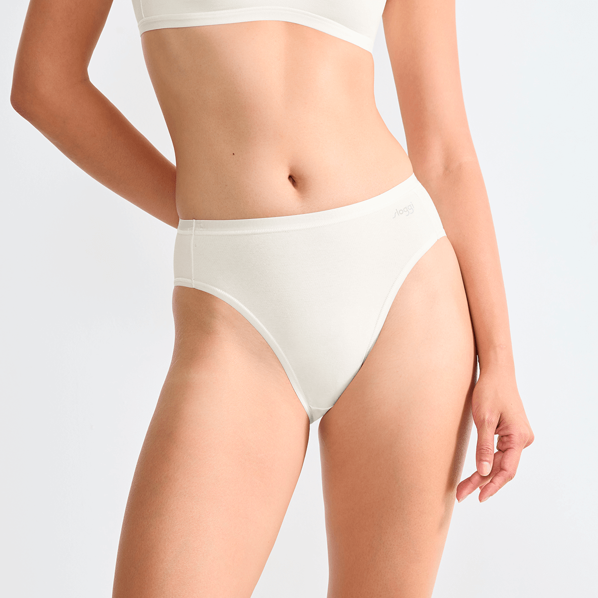 Sloggi Go Daily Cotton 3-Pack tai trusse, hvid - 10222331 - 00GZ - Silk White