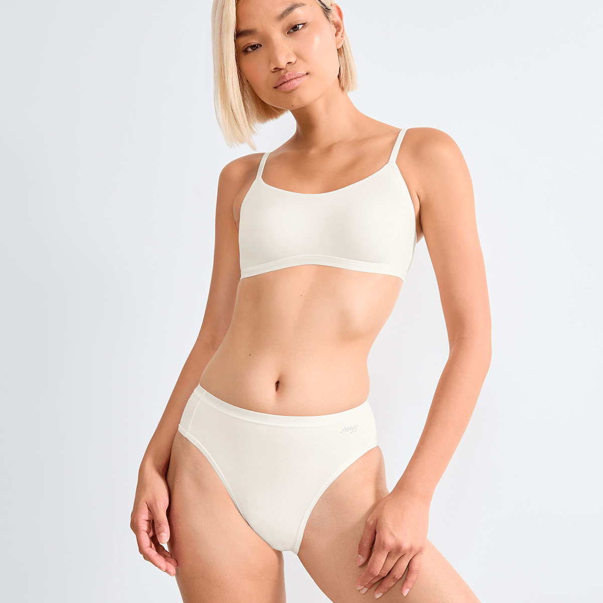Sloggi Go Daily Cotton 3-Pack tai trusse, hvid - 10222331 - 00GZ - Silk White