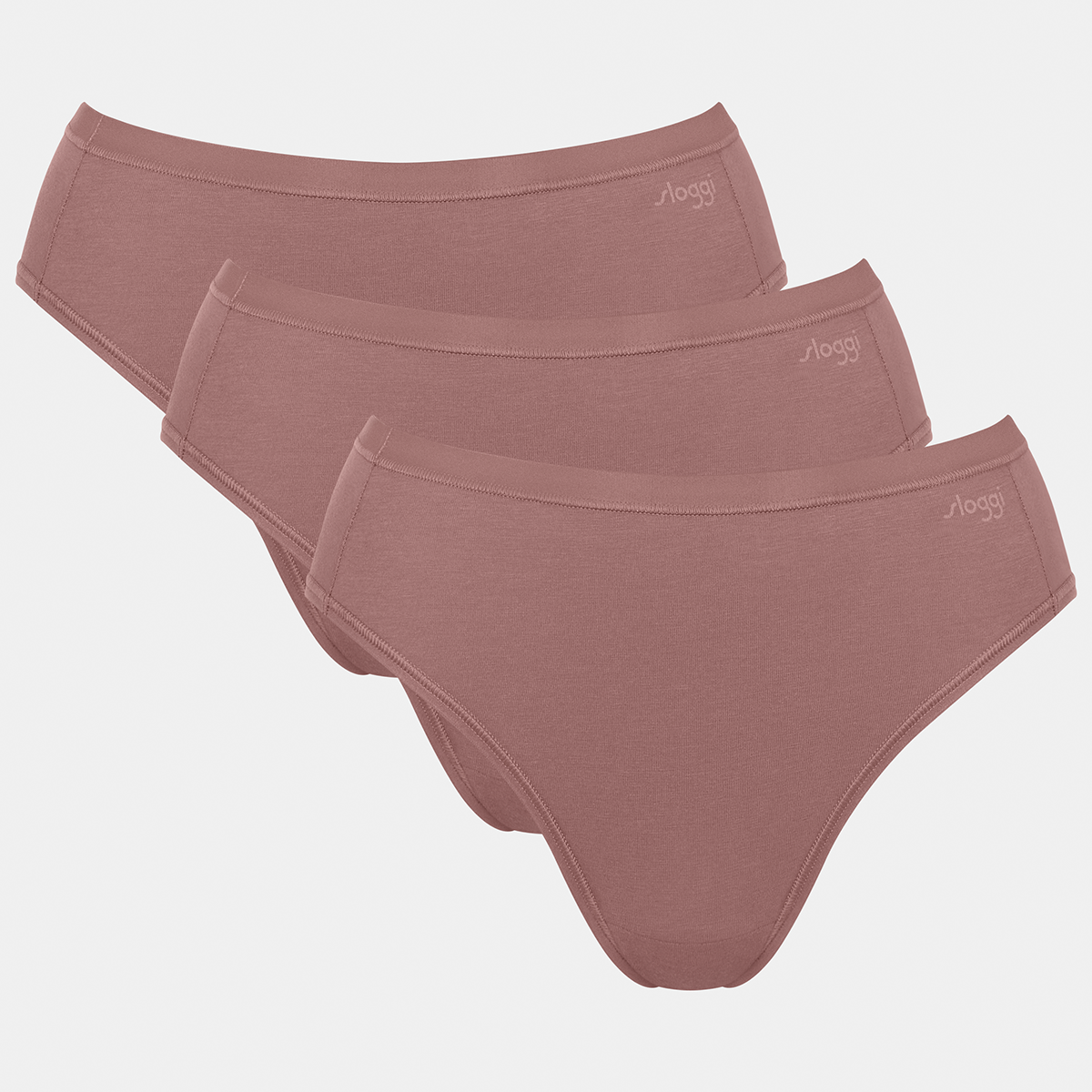 Sloggi Go Daily Cotton 3-Pack tai trusse, rosa - 10222331 - 1141 - Cacao