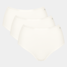 Sloggi Go Daily Cotton 3-Pack maxi trusse, hvid - 10222332 - 00GZ - Silk White