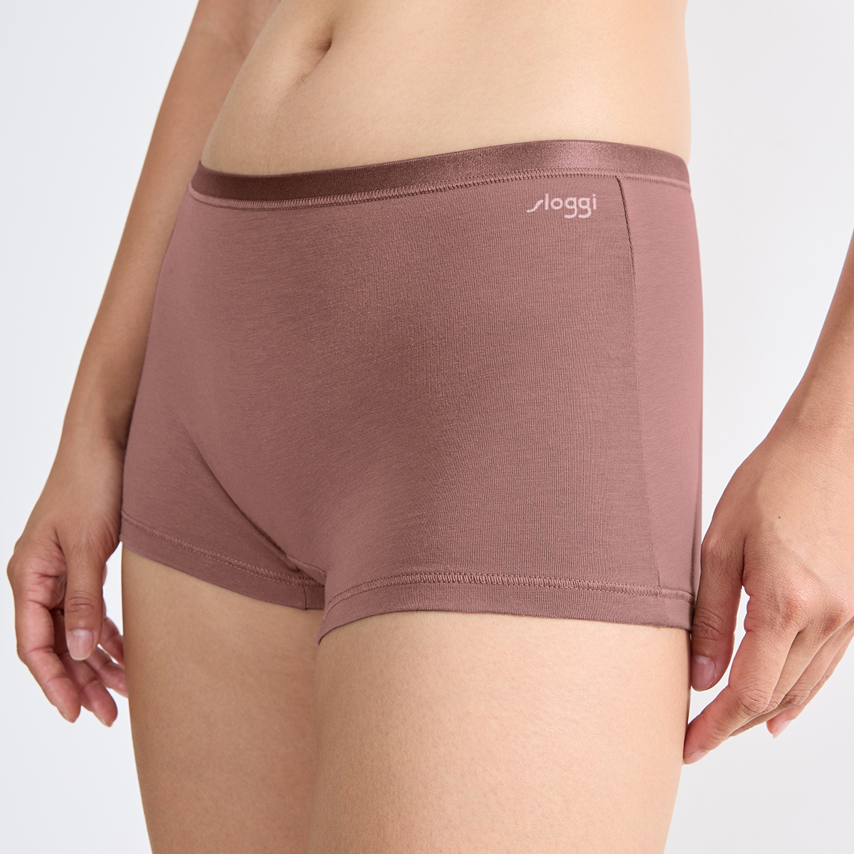 Sloggi Go Daily Cotton 3-pak shorts, rosa - 10222337 - 1141 - Cacao