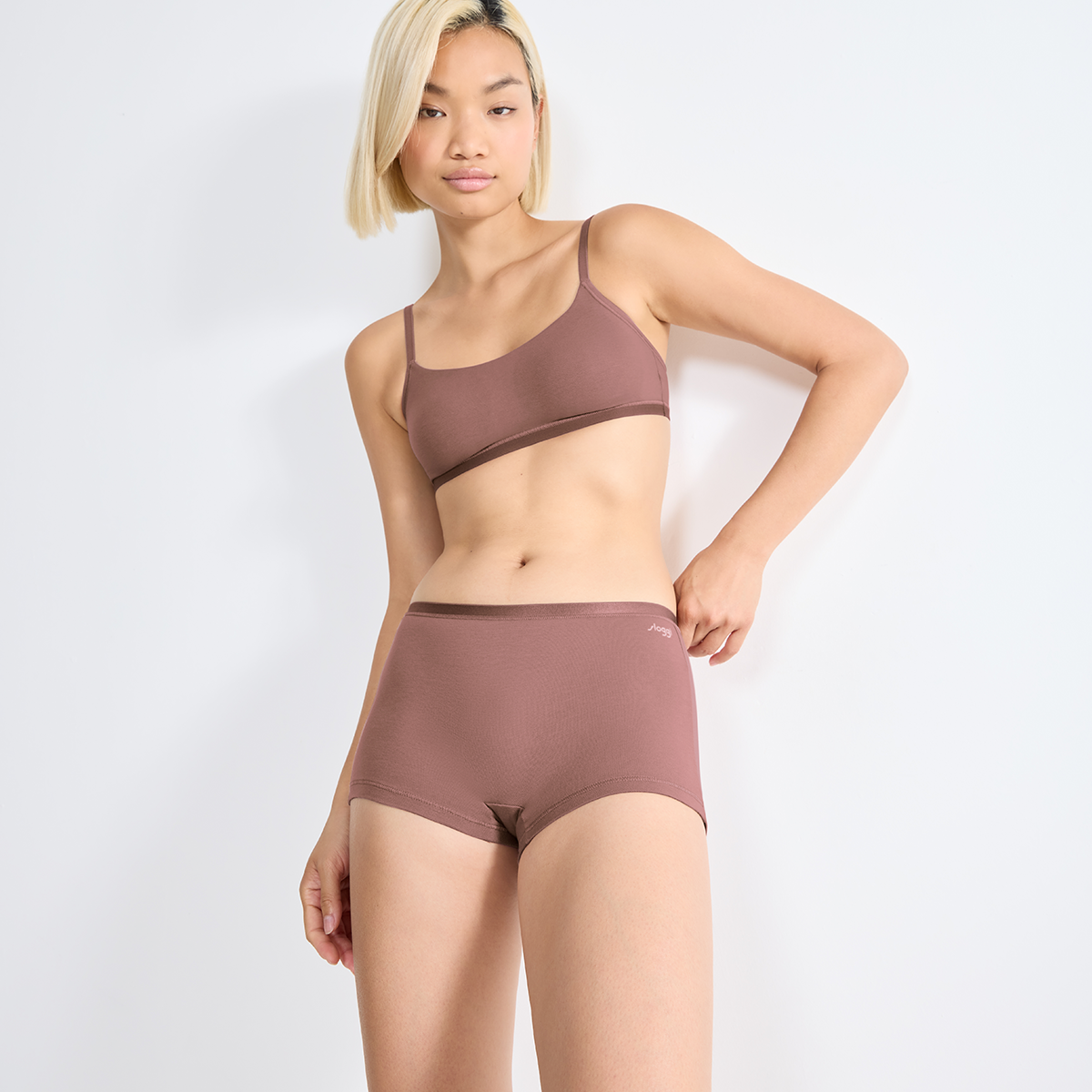 Sloggi Go Daily Cotton 3-pak shorts, rosa - 10222337 - 1141 - Cacao
