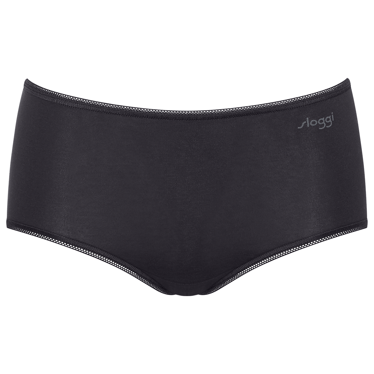 Sloggi Pure Comfort 2-Pack midi trusse, sort - 10222357 - 0004 - Black