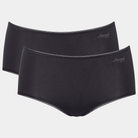 Sloggi Pure Comfort 2-Pack midi trusse, sort - 10222357 - 0004 - Black