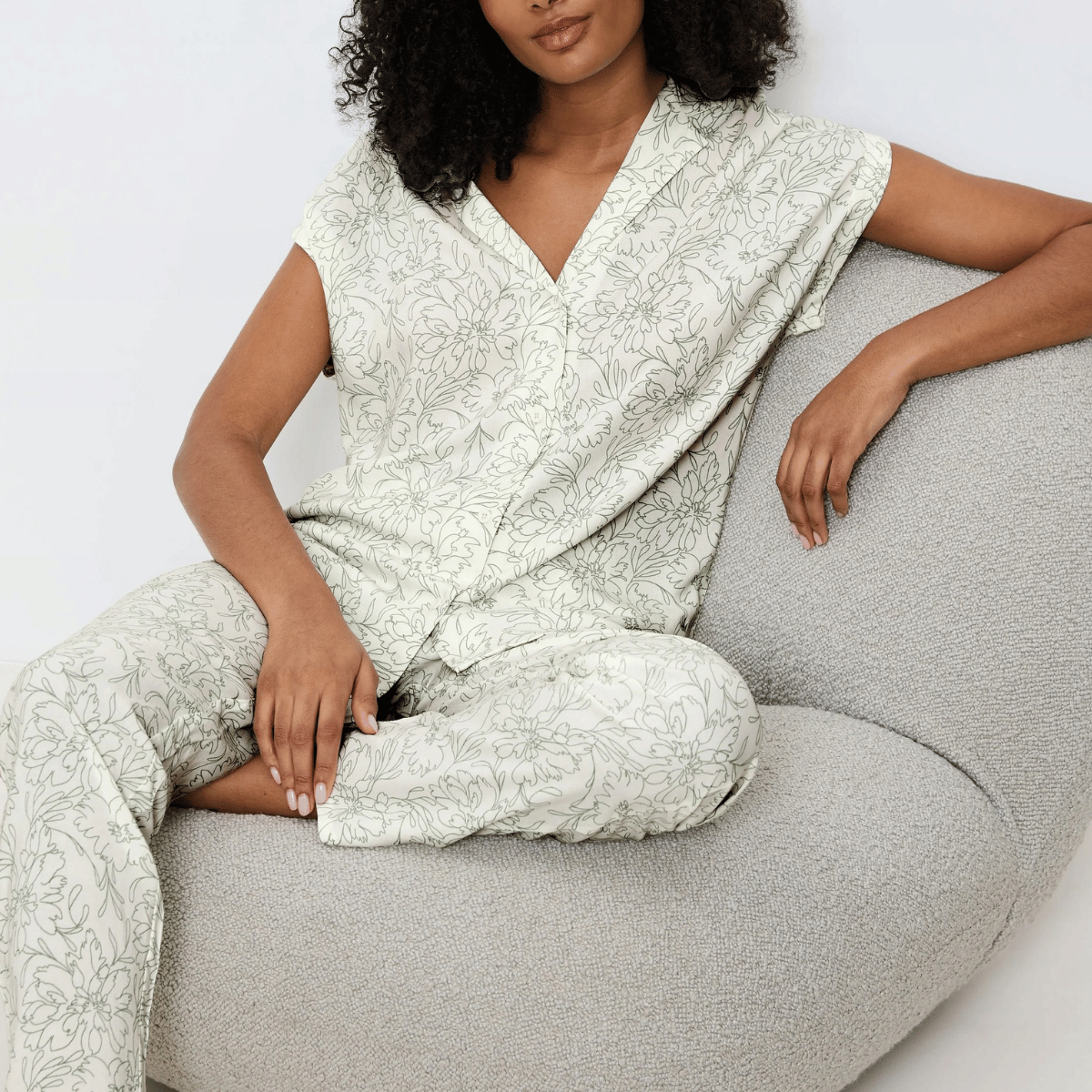 Triumph Boyfriend pyjamas, grøn - 10222611 - M009 - Green Light Combination