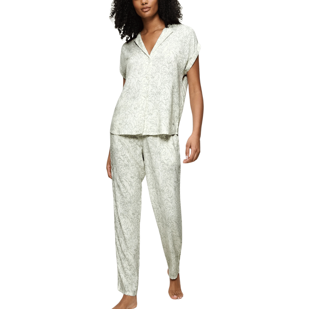 Triumph Boyfriend pyjamas, grøn - 10222611 - M009 - Green Light Combination