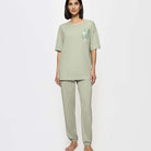 Triumph Endless Comfort pyjamas, grøn - 10222620 - M009 - Green Light Combination