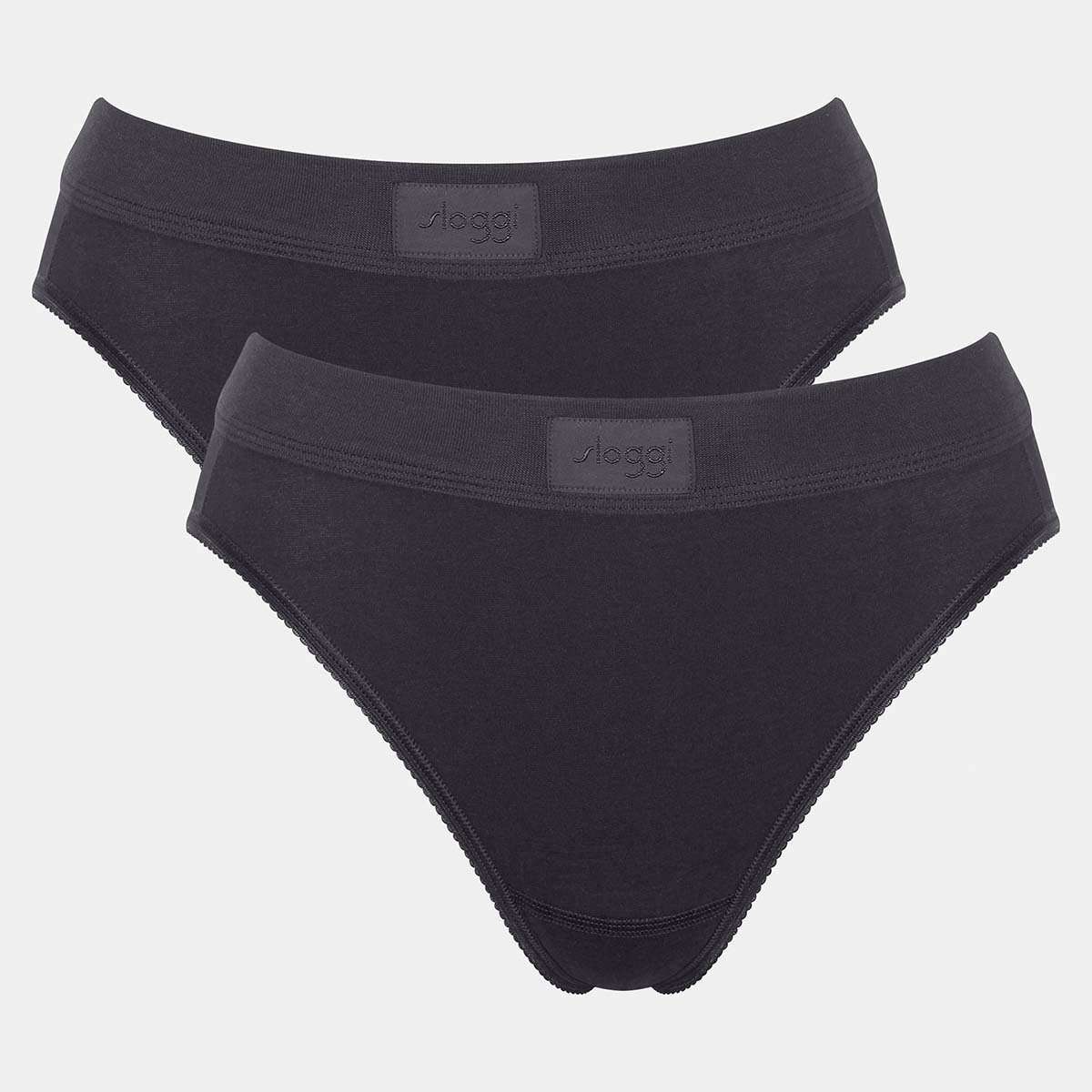 Sloggi Double Comfort 2-Pack tai trusse, sort - 10222795 - 0004 - Black
