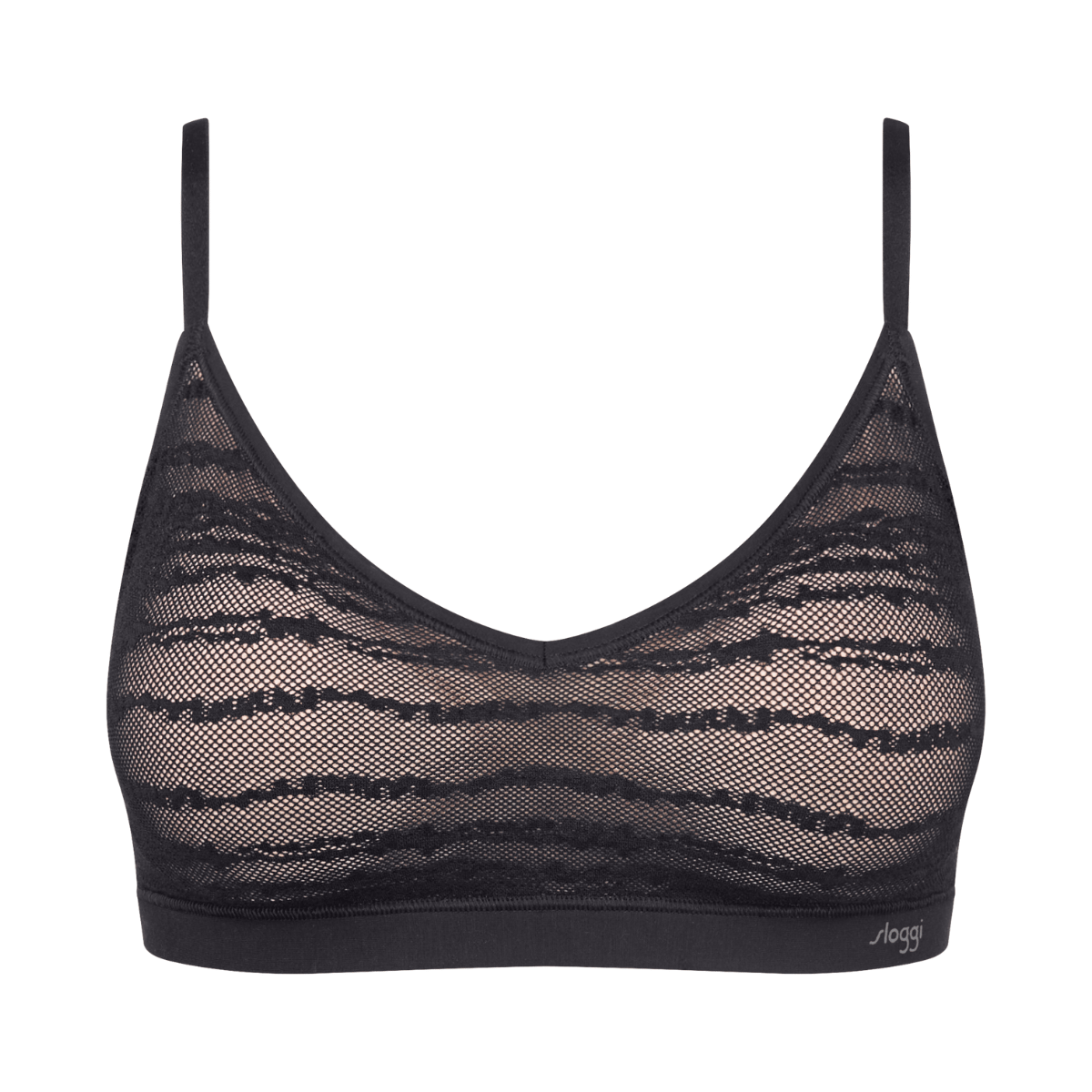Sloggi Free Evolve Lace BH uden bøjle, sort - 10224701 - 0004 - Black