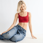 Sloggi Zero Feel Bliss Festive BH top, rød - 10224738 - 00FZ - Shanghai Red