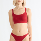Sloggi Zero Feel Bliss Festive BH top, rød - 10224738 - 00FZ - Shanghai Red