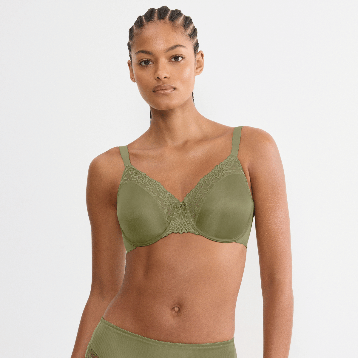 Triumph Ladyform Soft W01 BH med bøjle, grøn - 10224866 - 7855 - Olive Gold