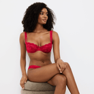 Triumph Palina Moonlight Kiss balconette BH, rød - 10224870 - 00FZ - Shanghai Red