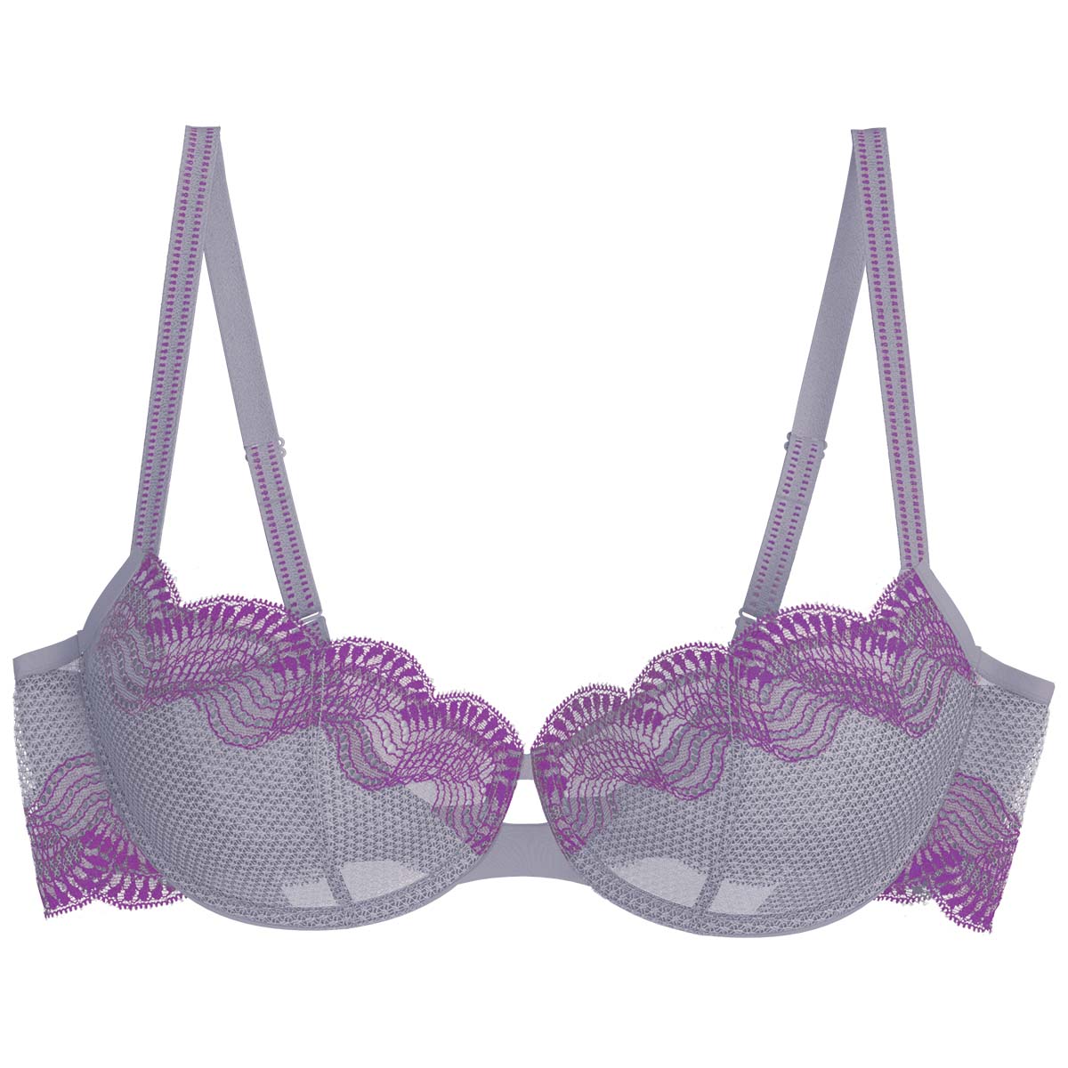 Triumph Comfort Glam balconette BH, grå - 10224928 - 3557 - Grey Shadow