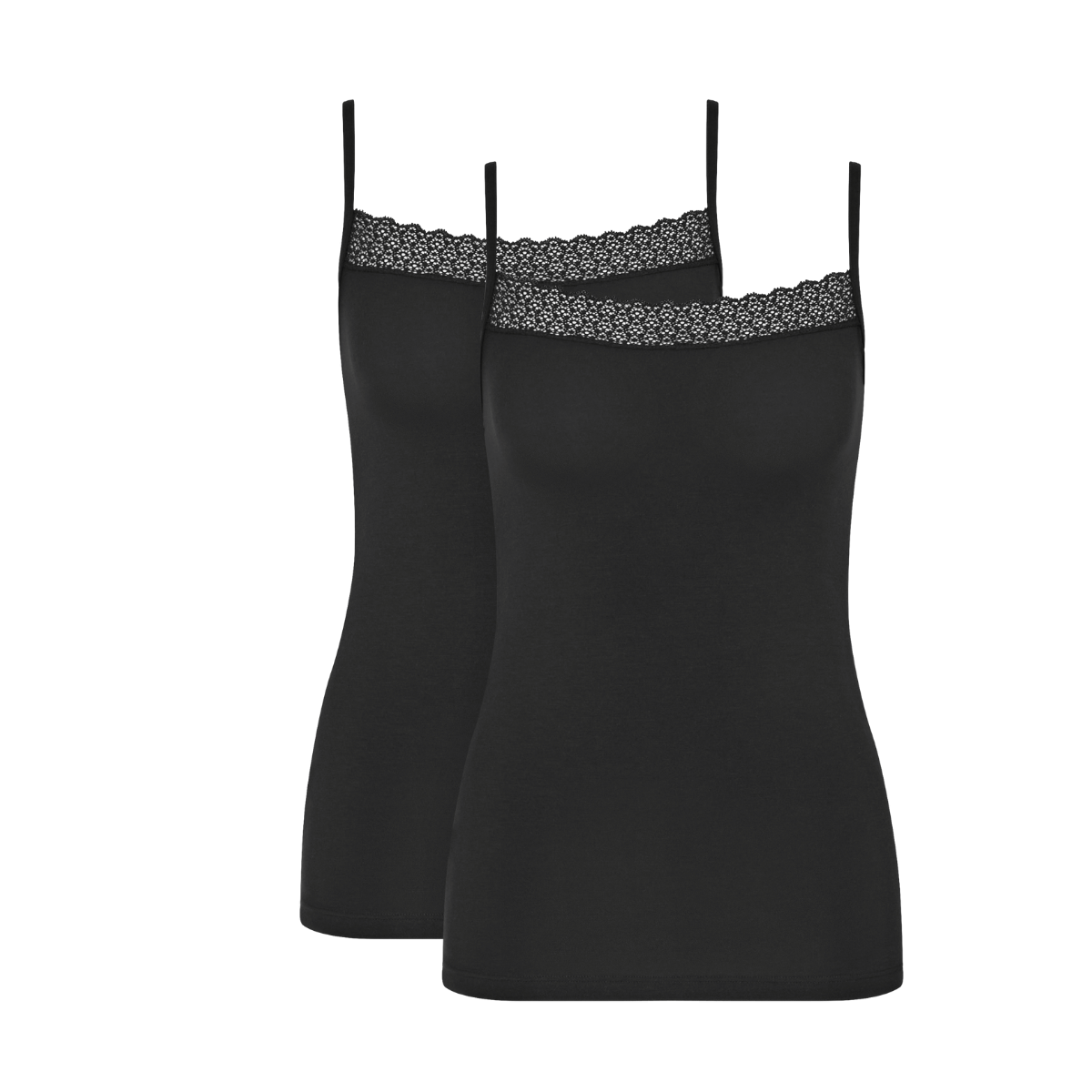 Triumph Feel Of Modal 2-Pack top, sort - 10224935 - 0004 - Black
