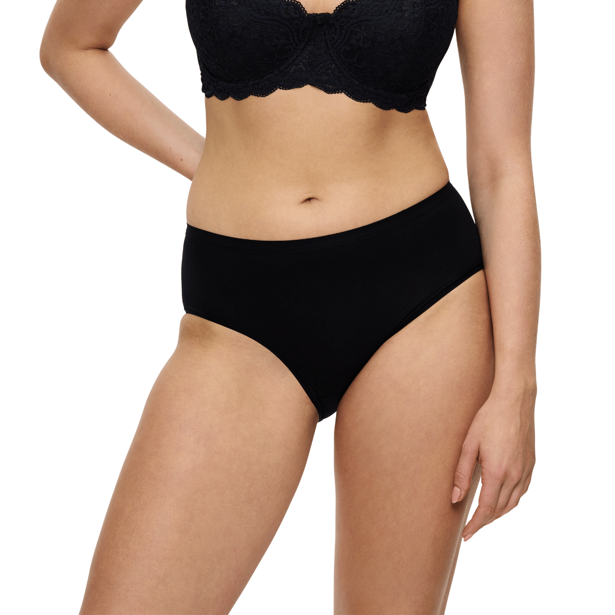 Triumph Sense Of Cotton midi trusse, sort - 10224970 - 0004 - Black
