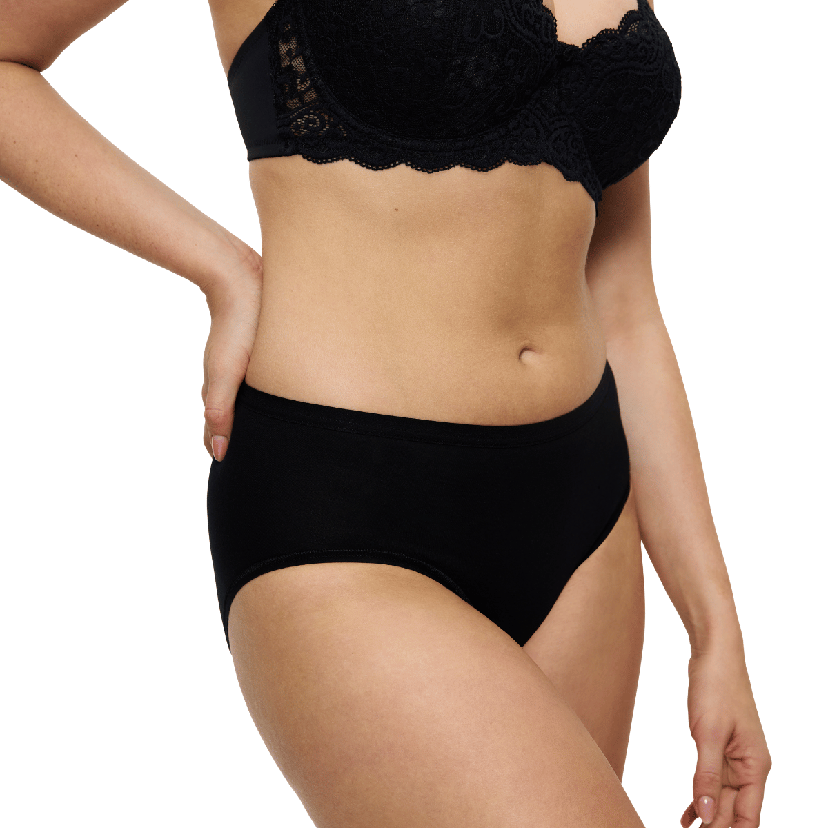 Triumph Sense Of Cotton midi trusse, sort - 10224970 - 0004 - Black