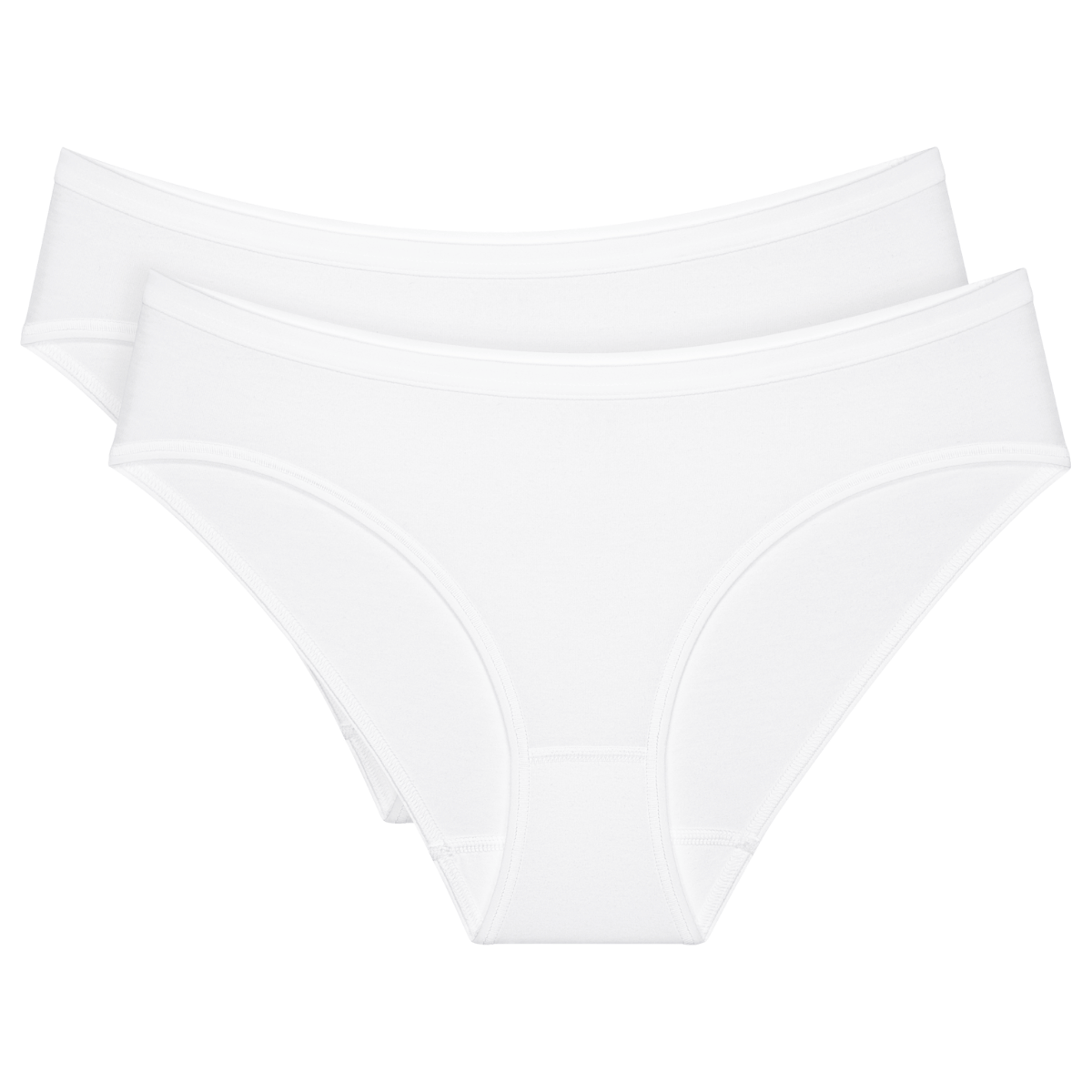 Triumph Sense Of Cotton 2-Pack tai trusse, hvid - 10225030 - 0003 - White