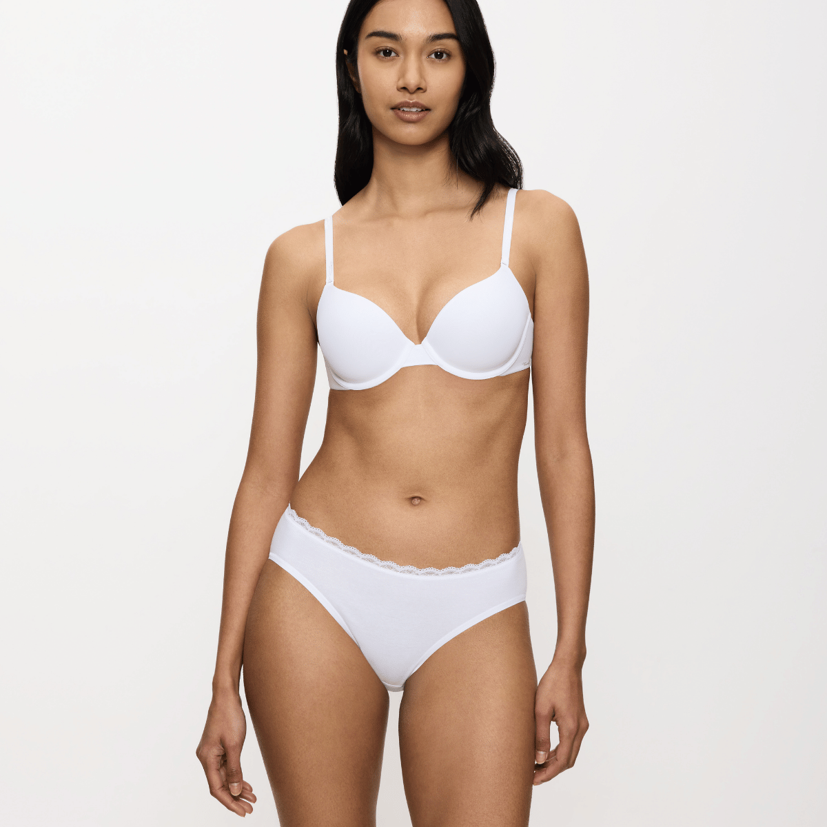 Triumph Feel Of Cotton 2-Pack tai trusse, hvid - 10225045 - 0003 - White